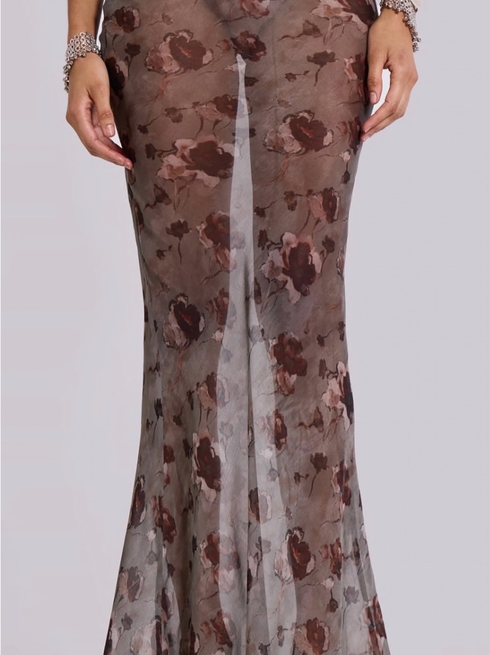 Jaded London Cibele Chiffon Floral Maxi Skirt - Picture 2 of 5
